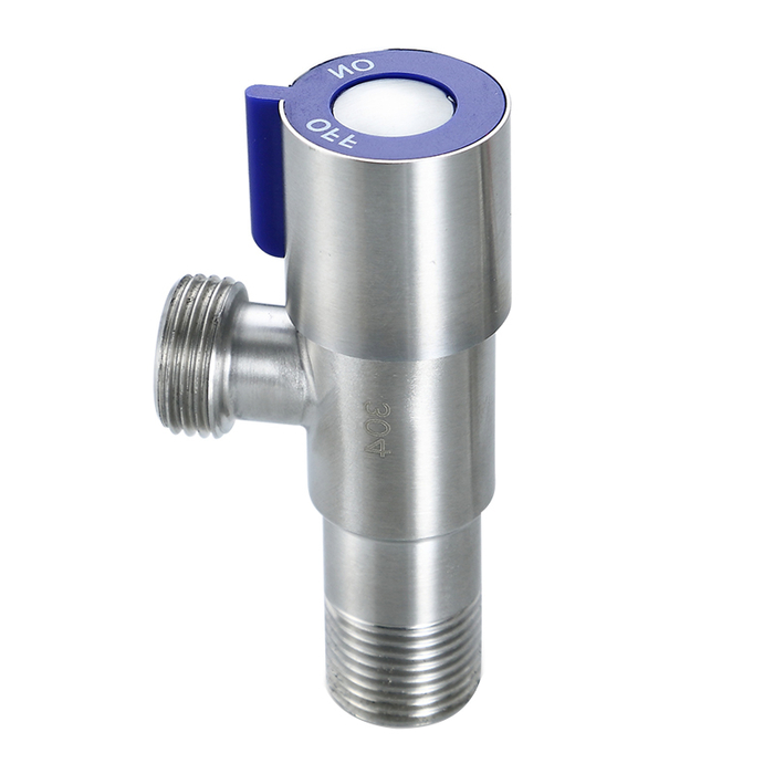 Bathroom kitchen high quality 1/2 inch brushed  stainless steel square angle valve