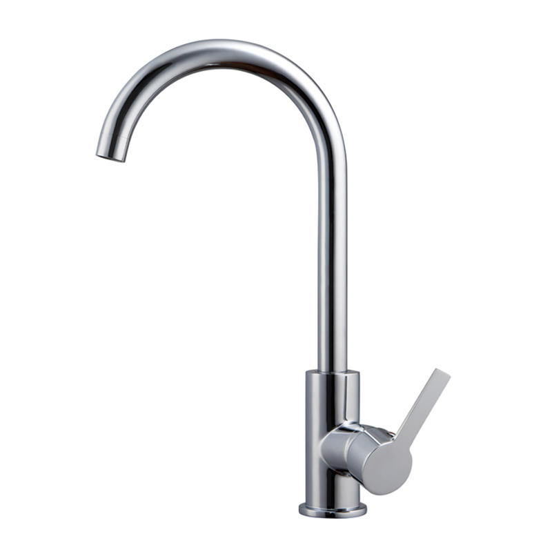 Classical single handle deck mounted hot cold water kitchen sink mixer faucet