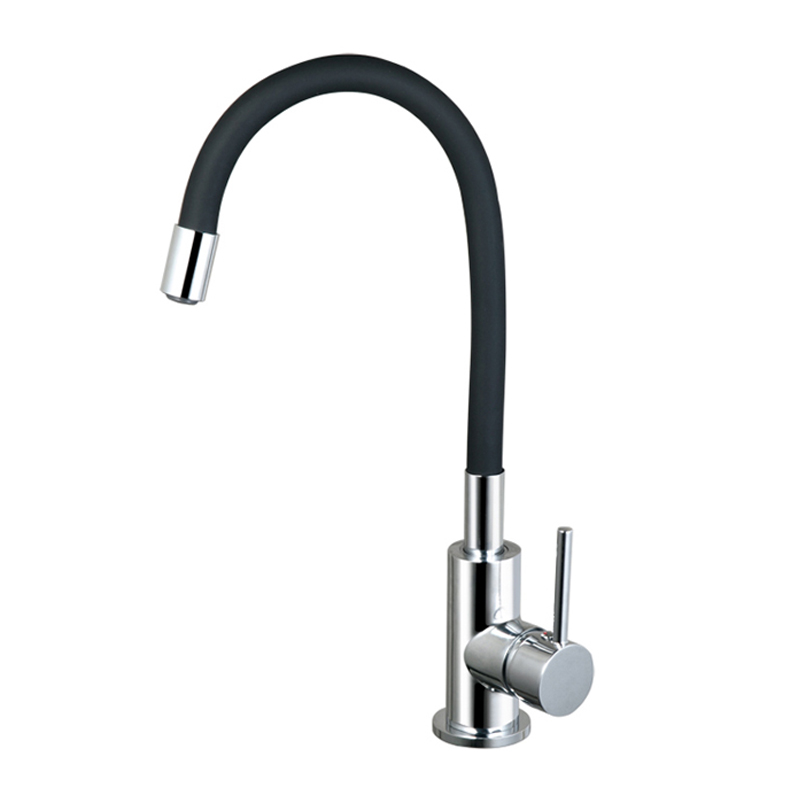 Colorful flexible spout hot cold water kitchen sink mixer faucet