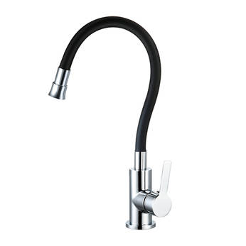 Two function colorful flexible spout kitchen sink mixer faucet with sprayer