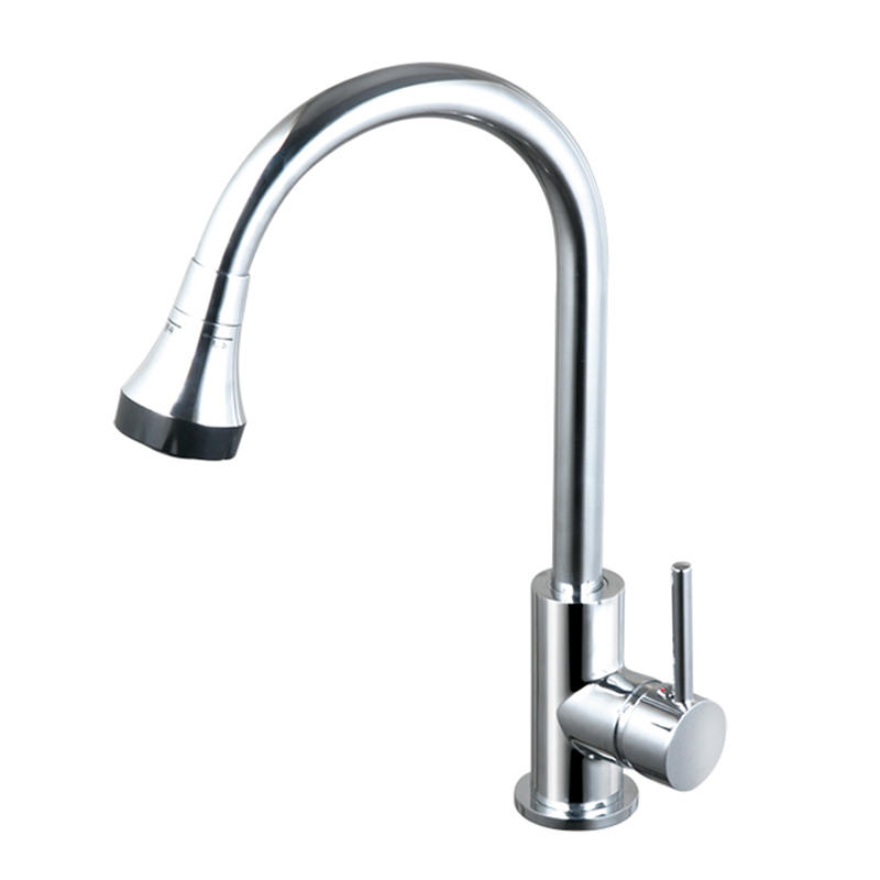Single handle two function head Deck mounted hot cold water kitchen sink mixer faucet