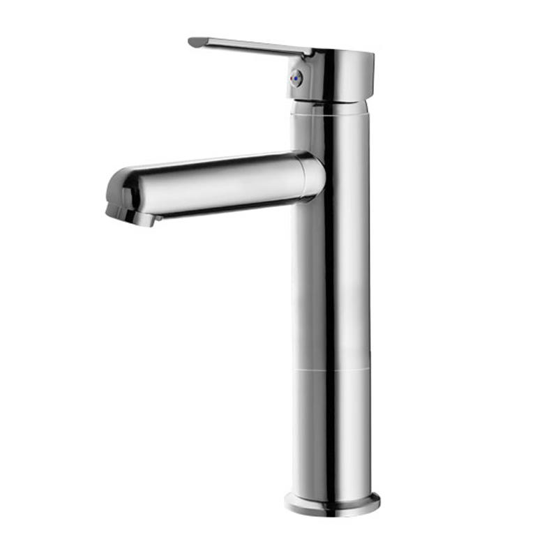 Tall hot and cold water vanity lavatory deck mounted basin faucet mixer tap