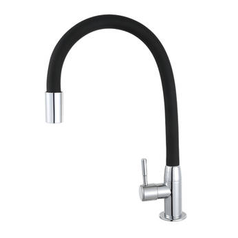 Colorful flexible spout single cold kitchen faucet