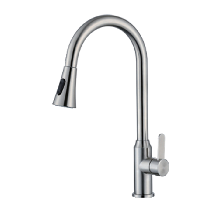 304Stainless steel brushed nickel kitchen faucet with sprayer