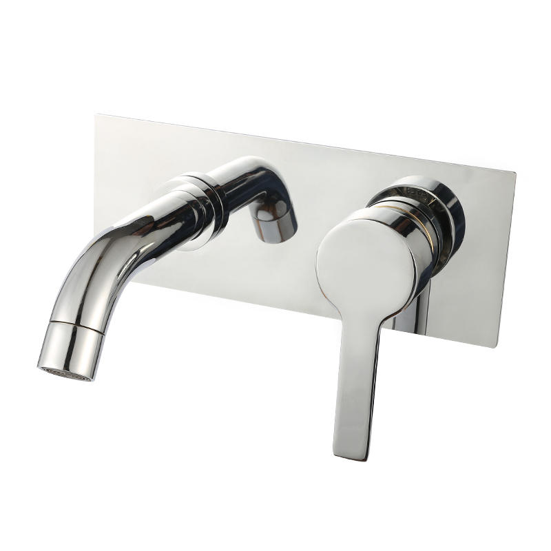 Single handle concealed wall mounted washbasin faucet